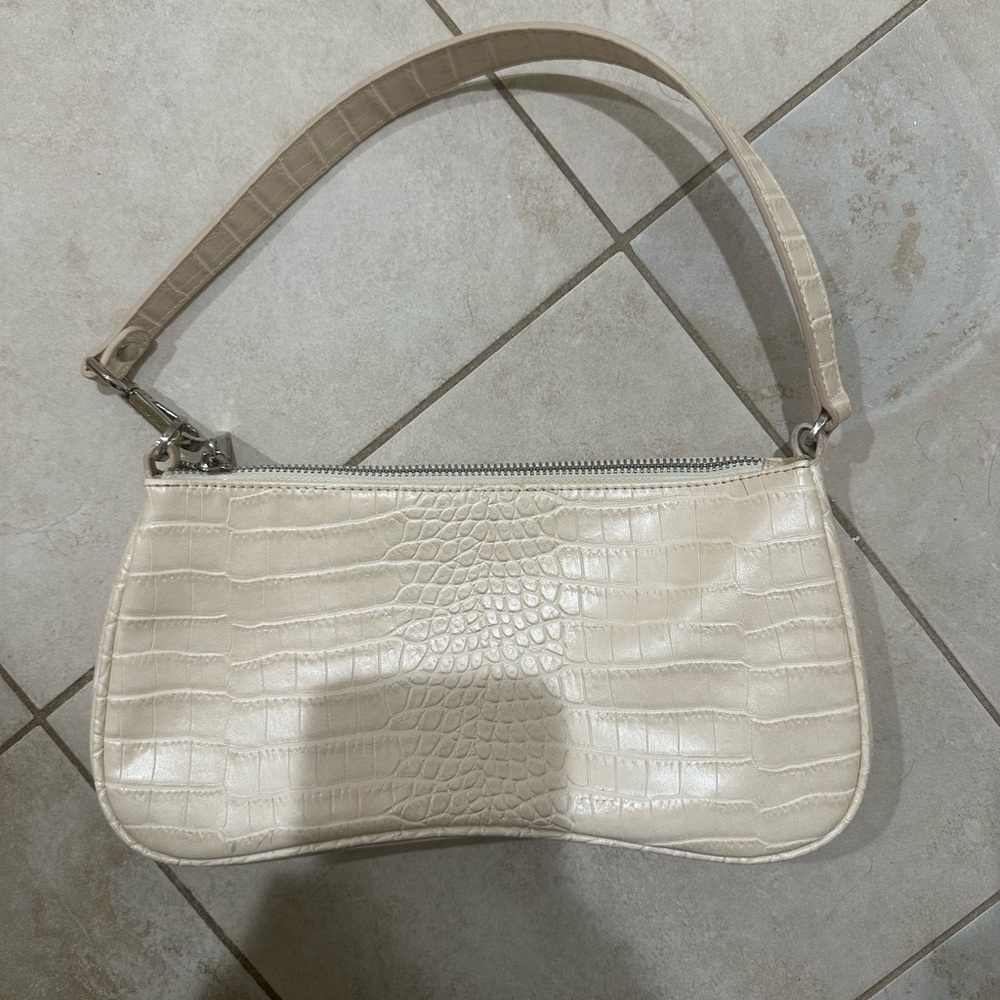 Eva Shoulder Handbag - Ivory Croc - Picture 6 of 6